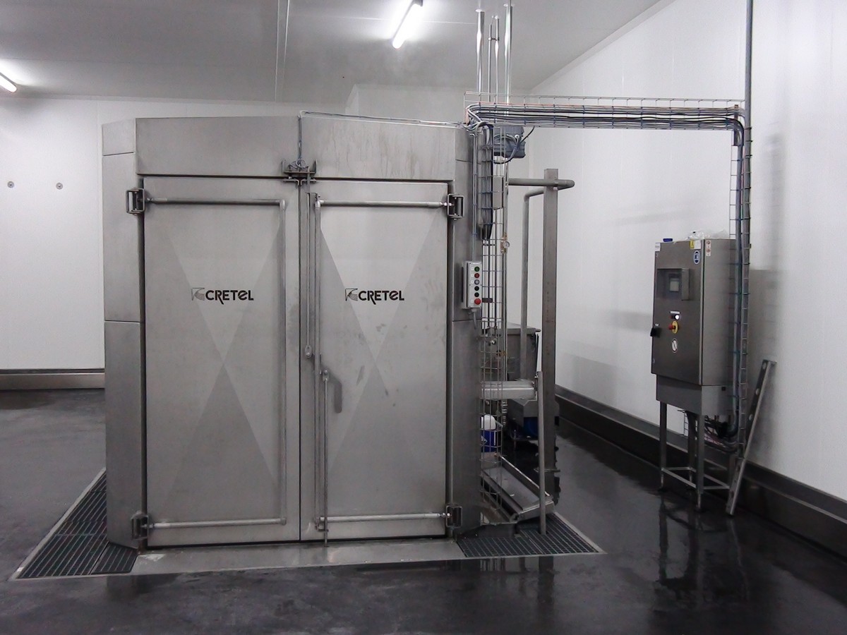 NMG Process, distribution de cabine de lavage pour chariots avec système de pulvérisation mobile haut/bas